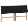 Image de Vidaxl tête de lit capitonnée noir 180 cm pin massif