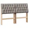 Image de Vidaxl tête de lit capitonnée taupe 160 cm pin massif