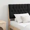 Image de Tête De Lit Capitonnée Noir 150 Cm Pin Massif Vidaxl