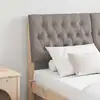 Image de Tête De Lit Capitonnée Taupe 150 Cm Pin Massif Vidaxl