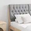 Image de Tête De Lit Capitonnée Gris Clair 140 Cm Pin Massif Vidaxl