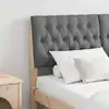 Image de Tête De Lit Capitonnée Gris Foncé 140 Cm Pin Massif Vidaxl