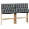 Image de Vidaxl tête de lit capitonnée gris foncé 140 cm pin massif