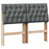 Image de Vidaxl tête de lit capitonnée gris foncé 120 cm pin massif