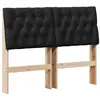 Image de Vidaxl tête de lit capitonnée noir 120 cm pin massif
