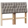 Image de Vidaxl tête de lit capitonnée taupe 120 cm pin massif