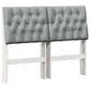 Image de Vidaxl tête de lit capitonnée gris clair 120 cm pin massif