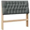 Image de Vidaxl tête de lit capitonnée gris foncé 100 cm pin massif