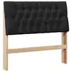 Image de Vidaxl tête de lit capitonnée noir 100 cm pin massif