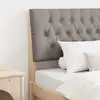 Image de Tête De Lit Capitonnée Taupe 100 Cm Pin Massif Vidaxl
