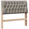Image de Vidaxl tête de lit capitonnée taupe 100 cm pin massif