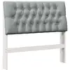 Image de Vidaxl tête de lit capitonnée gris clair 100 cm pin massif