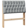 Image de Vidaxl tête de lit capitonnée gris clair 90 cm pin massif