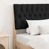 Image de Tête De Lit Capitonnée Noir 90 Cm Pin Massif Vidaxl