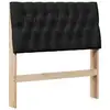 Image de Vidaxl tête de lit capitonnée noir 90 cm pin massif