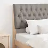 Image de Tête De Lit Capitonnée Taupe 90 Cm Pin Massif Vidaxl