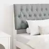 Image de Tête De Lit Capitonnée Gris Clair 90 Cm Pin Massif Vidaxl