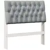 Image de Vidaxl tête de lit capitonnée gris clair 90 cm pin massif