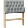 Image de Vidaxl tête de lit capitonnée gris clair 80 cm pin massif