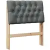 Image de Vidaxl tête de lit capitonnée gris foncé 80 cm pin massif