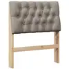 Image de Vidaxl tête de lit capitonnée taupe 80 cm pin massif