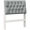 Image de Tête de lit capitonnée - vidaXL - Gris clair - 80 cm - Pin massif - Coussin rembourré - Facile à nettoyer