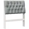 Image de Vidaxl tête de lit capitonnée gris clair 80 cm pin massif