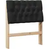 Image de Vidaxl tête de lit capitonnée noir 75 cm pin massif