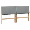 Image de Vidaxl tête de lit capitonnée gris clair 200 cm pin massif