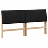 Image de Vidaxl tête de lit capitonnée noir 200 cm pin massif