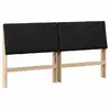 Image de Vidaxl tête de lit capitonnée noir 180 cm pin massif