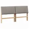 Image de Vidaxl tête de lit capitonnée taupe 180 cm pin massif