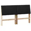 Image de Vidaxl tête de lit capitonnée noir 160 cm pin massif