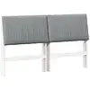 Image de Vidaxl tête de lit capitonnée gris clair 150 cm pin massif