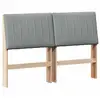 Image de Vidaxl tête de lit capitonnée gris clair 135 cm pin massif