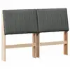 Image de Vidaxl tête de lit capitonnée gris foncé 135 cm pin massif