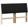 Image de Vidaxl tête de lit capitonnée noir 135 cm pin massif