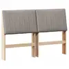 Image de Vidaxl tête de lit capitonnée taupe 135 cm pin massif
