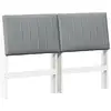 Image de Vidaxl tête de lit capitonnée gris clair 135 cm pin massif