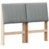Image de Vidaxl tête de lit capitonnée gris clair 120 cm pin massif