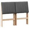 Image de Vidaxl tête de lit capitonnée gris foncé 120 cm pin massif