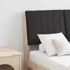 Image de Tête De Lit Capitonnée Noir 120 Cm Pin Massif Vidaxl
