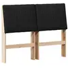 Image de Vidaxl tête de lit capitonnée noir 120 cm pin massif