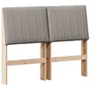 Image de Tête de lit capitonnée - vidaXL - 120 cm - Taupe - Pin massif - Rembourrage en mousse - Facile à nettoyer