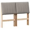 Image de Vidaxl tête de lit capitonnée taupe 120 cm pin massif