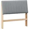Image de Vidaxl tête de lit capitonnée gris clair 100 cm pin massif