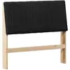 Image de Vidaxl tête de lit capitonnée noir 100 cm pin massif