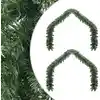 Image de Guirlande De Noël 2 Pcs Vert 20 M Pvc Vidaxl