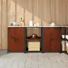 Image de Ensemble De Rangement Cuisine Hattem 3 Pcs Rouillé Acier Vidaxl
