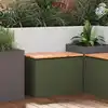 Image de Banc De Jardin Vert Olive 60 X 40 X 43 Cm Acier Vidaxl